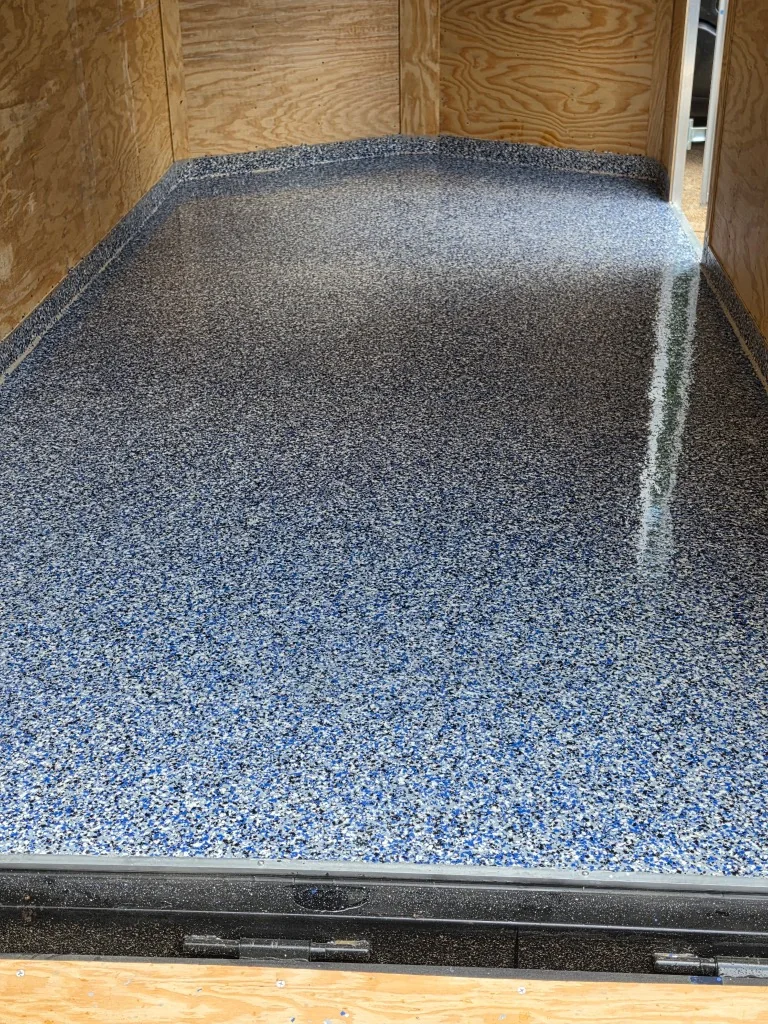 Enclosed Trailer Coatings finish available from Mountain Home Epoxy Flooring by Twin Lakes Epoxy in Mountain Home, Arkansas